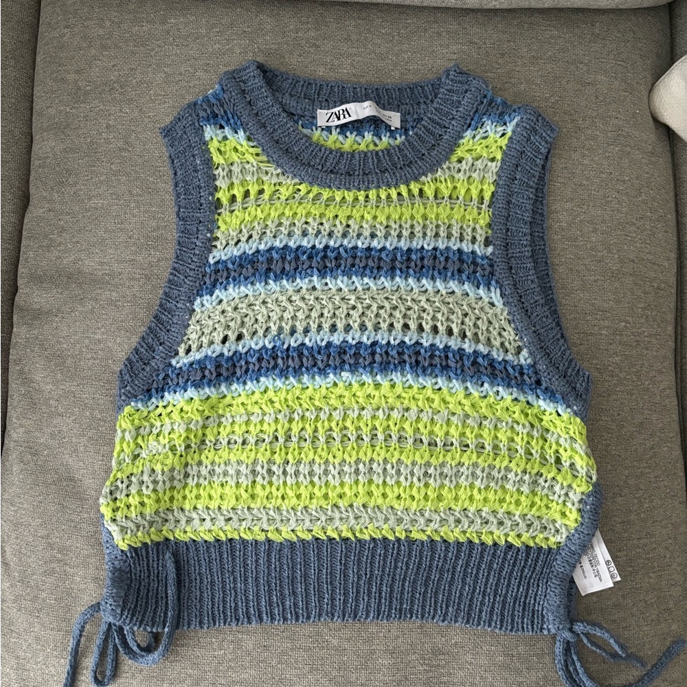 Zara stripe knit crop top